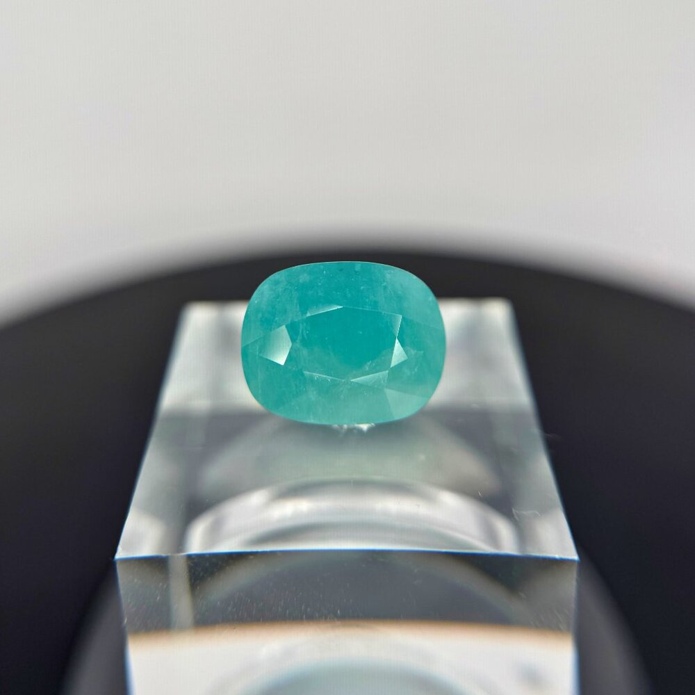 7.45 ct Natural Blue Green Grandidierite Cushion Loose Gemstone Statement Size